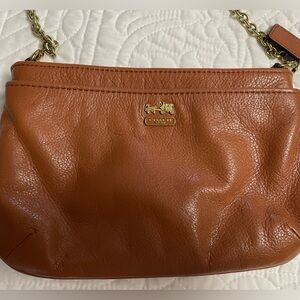 Coach leather chain bag
